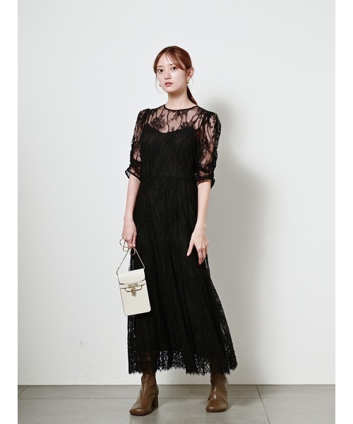 ドレス バックデザインレースワンピース :60229348:ZOZOTOWN Yahoo!店 ファッション販売 SNIDEL ドレス バックデザインレースワンピース ロングワンピース