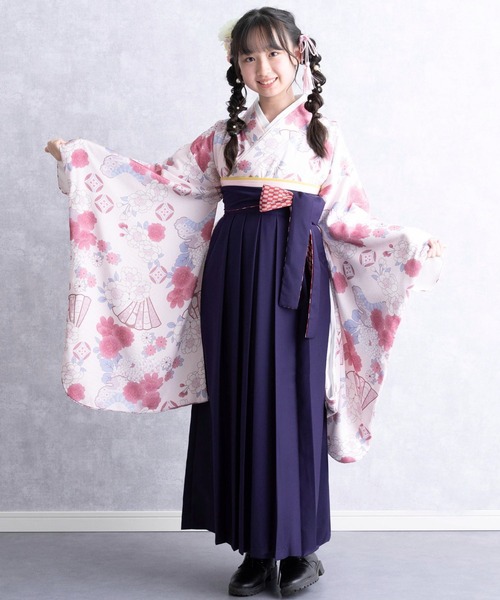 着物 「ZOZO限定カラー」小学校卒業式　簡単着付け 袴セット「15種の組み合わせ！」 キッズ 子供 女の子 | SweetMommy(授乳服&マタニティ) | 38