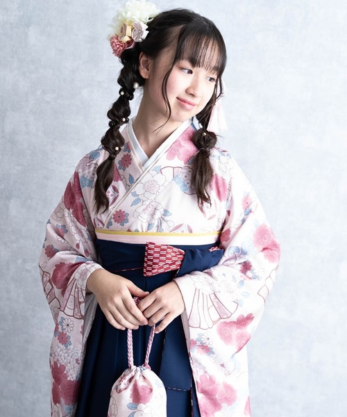 着物 「ZOZO限定カラー」小学校卒業式　簡単着付け 袴セット「15種の組み合わせ！」 キッズ 子供 女の子 | SweetMommy(授乳服&マタニティ) | 42