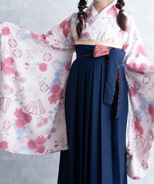 着物 「ZOZO限定カラー」小学校卒業式　簡単着付け 袴セット「15種の組み合わせ！」 キッズ 子供 女の子 | SweetMommy(授乳服&マタニティ) | 44