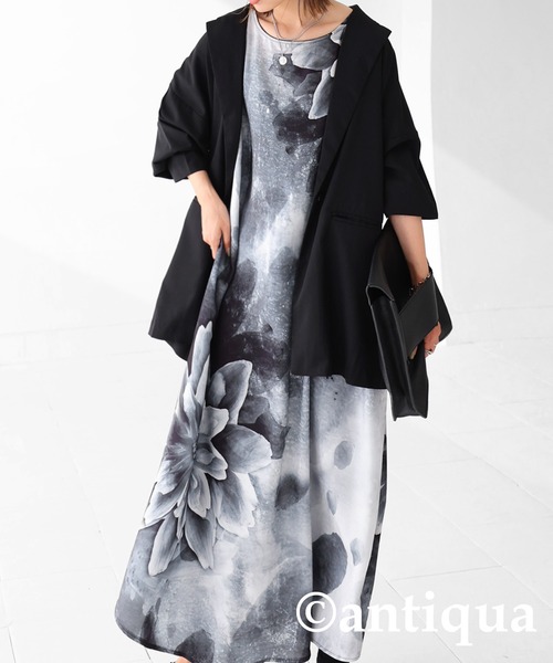 antiqua ワンピース 水彩調花柄ワンピース : ZOZOTOWN Yahoo!店