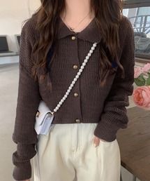 ガーリードール Girly Doll グラデーションニットカーディガン （ピンク） ガーリードール Girly Doll グラデーションニットカーディガン