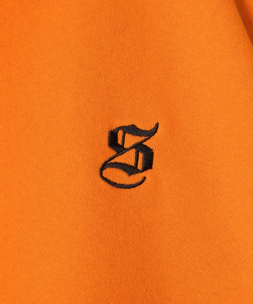 SEQUENZE スウェット ワンポイント刺繍ハーフジップスウェット