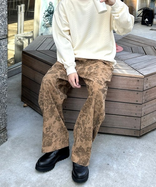 B.R.U パンツ 「累計販売枚数1万枚突破」フラワー総柄 花柄 ワイド