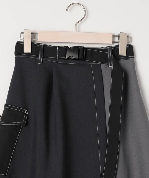 アシンメトリー黒スカート ベルト付き 179/WG スカート ベルト付きアシンメトリースカート : ZOZOTOWN