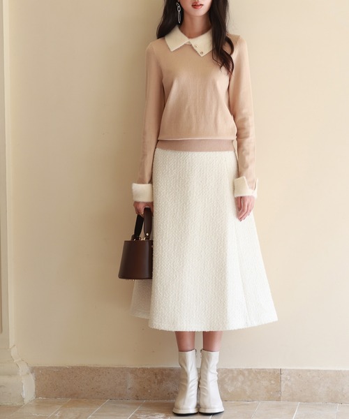 SAISON DE PAPILLON（セゾンドパピヨン） ニット セーター 襟付き