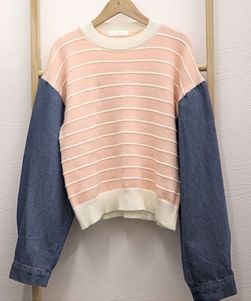 miniministore ニット セーター レイヤード風ニットトップス