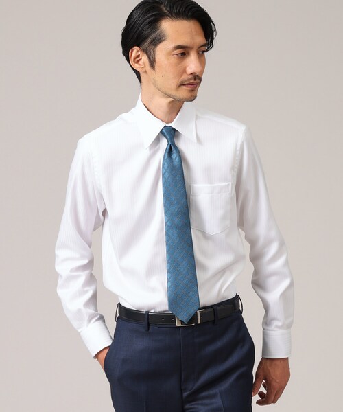 タケオキクチ（TAKEO KIKUCHI）/【Sサイズ〜】ドビー ストライプ レギュラーカラー シャツ TAKEO KIKUCHI（タケオキクチ） フォーマル シャツ 「Sサイズ