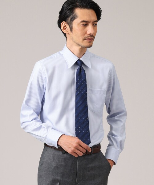 ストライプレギュラーカラーシャツ retro striped shirt /ストライプレギュラーカラーシャツ N4218