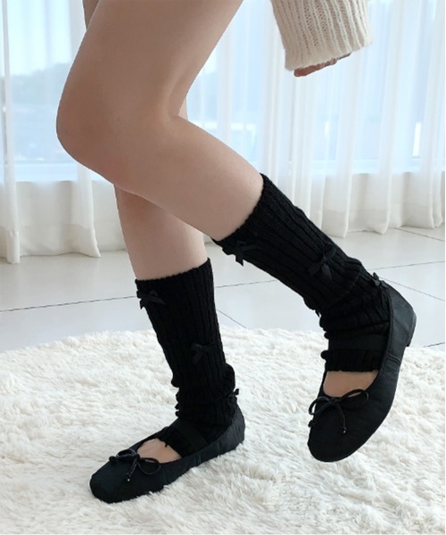 by muni:r レッグウォーマー ラブリーリボンレッグウォーマー