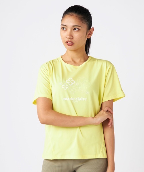 marie claire golf　半袖ハーフジップシャツ　レディース M 黄色 楽天市場】【40%OFFセール】 marie claire GOLF マリクレール