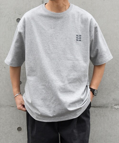 tシャツ 「WEB限定」SHIPS any: BLAH BLAH BLAH.ワンポイント 刺繍 ルーズ Tシャツ(ユニセックス) メンズ レディース | SHIPS any | 14