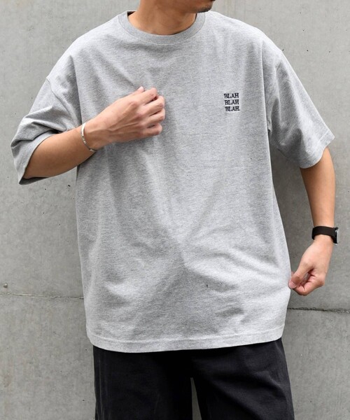 tシャツ 「WEB限定」SHIPS any: BLAH BLAH BLAH.ワンポイント 刺繍 ルーズ Tシャツ(ユニセックス) メンズ レディース | SHIPS any | 15