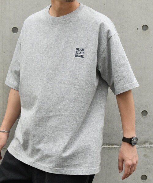 tシャツ 「WEB限定」SHIPS any: BLAH BLAH BLAH.ワンポイント 刺繍 ルーズ Tシャツ(ユニセックス) メンズ レディース | SHIPS any | 16