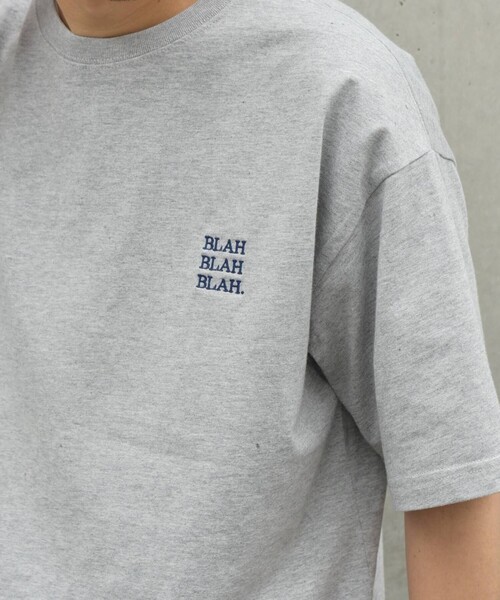 tシャツ 「WEB限定」SHIPS any: BLAH BLAH BLAH.ワンポイント 刺繍 ルーズ Tシャツ(ユニセックス) メンズ レディース | SHIPS any | 17