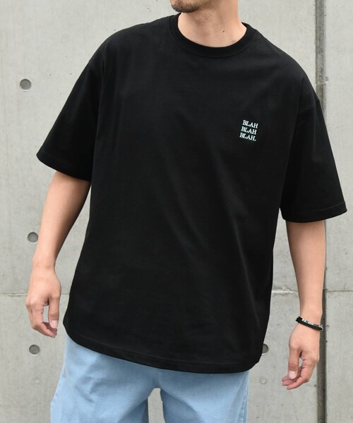 tシャツ 「WEB限定」SHIPS any: BLAH BLAH BLAH.ワンポイント 刺繍 ルーズ Tシャツ(ユニセックス) メンズ レディース | SHIPS any | 21