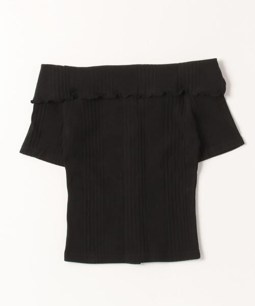 カーディガン A'GEM/9 × .kom 「NIIER NOR/ニア ノア」 RIBBED OFF SHOULDER CARDIGAN/オフショルダ A'GEM/9 × .kom 『NIIER NOR/ニア ノア』 RIBBED OFF SHOULDER