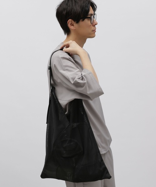 メッシュ素材 黒 トートバッグ 三角形 LAKOLE｜メッシュ切替三角トートバッグ | Rakuten Fashion(楽天