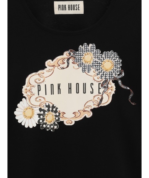 PINKHOUSE ピンクハウス ひな菊コサージュプリントカットソー PINK HOUSE tシャツ ひな菊コサージュプリントカットソー