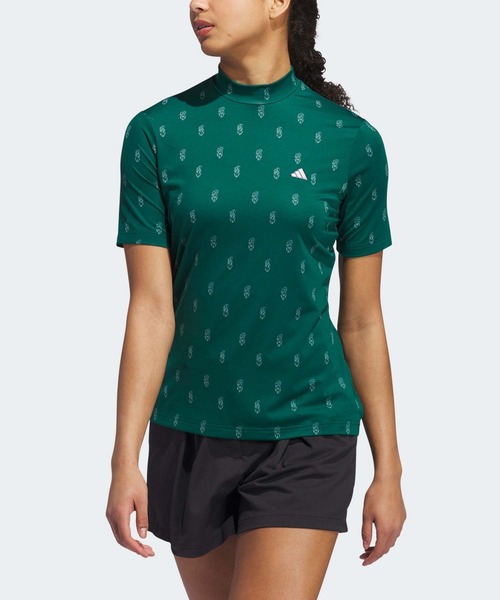 adidas tシャツ GO-TO ペイズリー柄 モックネック 半袖シャツ