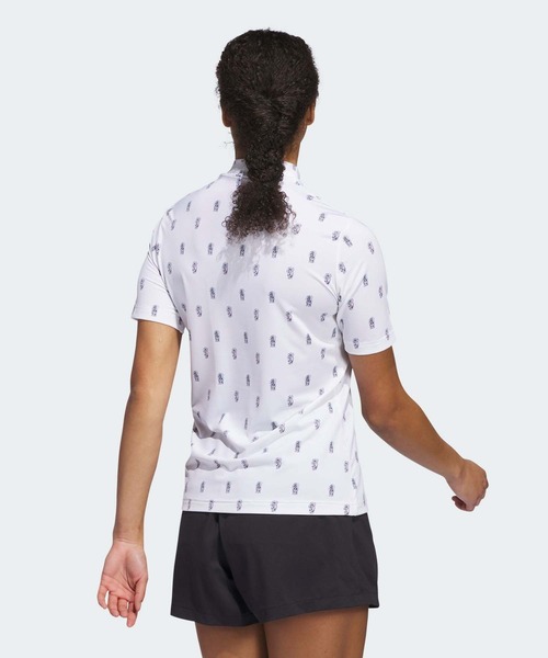 adidas tシャツ GO-TO ペイズリー柄 モックネック 半袖シャツ