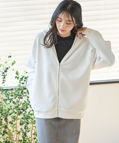 Honeys（ハニーズ） uvカット パーカー 「WEB限定」大人のゆるジップ