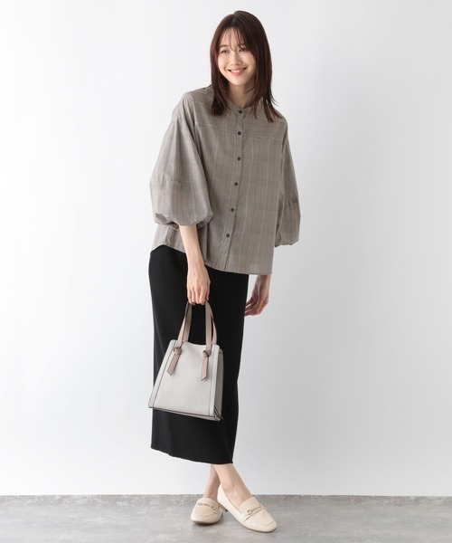 フラメンコ長袖✩.*˚ GLOBAL WORK ブラウス シャツ お手入れらくらくバルーン8分袖