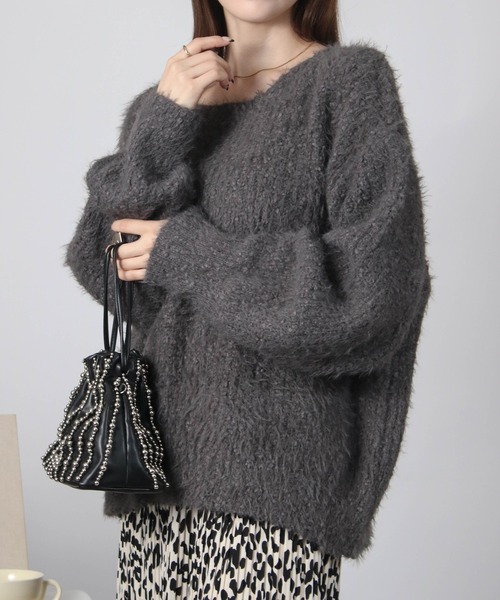 Social GIRL（ソーシャルガール） ニット セーター シャギーニットプル