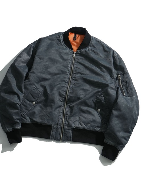 おしゃれスタ ma1 ma-1 Vintage-like heavy nylon twill MA-1 blouson