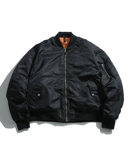 おしゃれスタ ma1 ma-1 Vintage-like heavy nylon twill MA-1 blouson