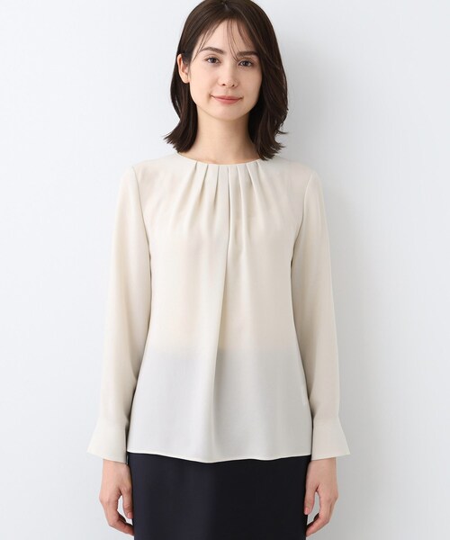 INDIVI（インディヴィ） ブラウス シャツ 「日本製／トリアセテート混
