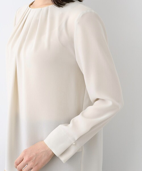 INDIVI（インディヴィ） ブラウス シャツ 「日本製／トリアセテート混