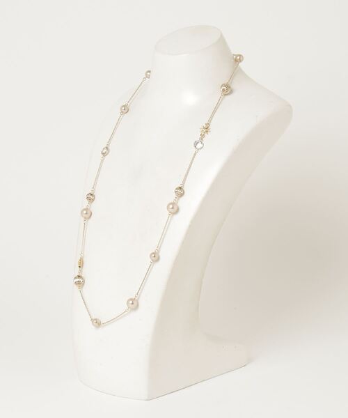 タグ付き未使用品LANVIN COLLECTION パールデザインネックレス LANVIN en Bleu ネックレス パール ロングネックレス レディース