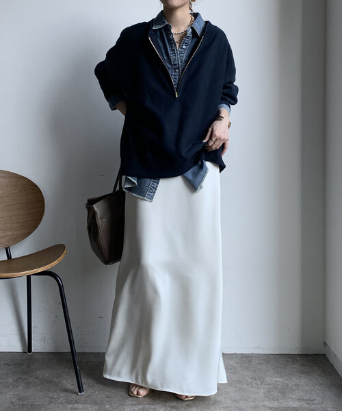 25AW DouDou リヨセルデニムポケットシャツ ブラック リヨセルデニムシャツ | DOUDOU(ドゥドゥ)レディース | PAL CLOSET