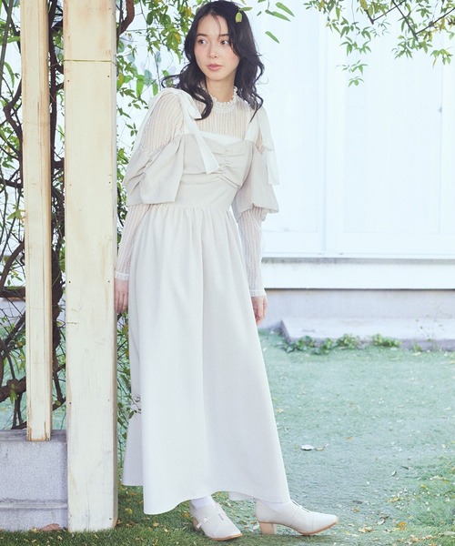 7月上旬発売予定 UVショルダーリボンワンピース【2025SM