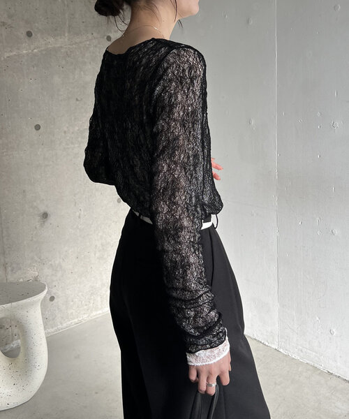 CAPRICIEUX LE'MAGE レースリバロンT カプリシューレマージュ CAPRICIEUX LE'MAGE｜レースリバロンT | Rakuten Fashion(楽天