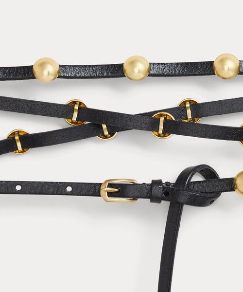 LAUREN RALPH LAUREN/スタデッド レザー ダブルラップ ベルト スタデッド レザー ダブルラップ ベルト | ラルフ ローレン公式