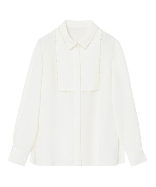 ANAYI（アナイ） ブラウス シャツ ダブルクロスパール ブラウス