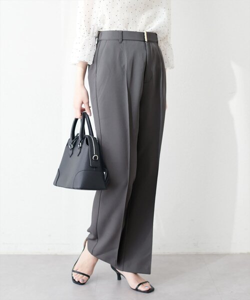 natural couture パンツ 「osono」ハイウエスト美フレアパンツ