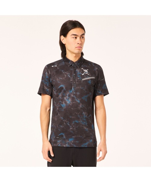オークリーゴルフ速乾ポロシャツSkull Mirage Graphic Zip オークリーゴルフ速乾ポロシャツSkull Mirage Graphic Zip