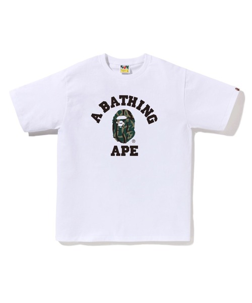 A BATHING APE tシャツ TRIAL CAMO COLLEGE TEE メンズ
