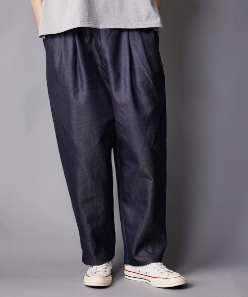 rehacer（レアセル） ジーンズ : Double Tuck Easy Denim Pants