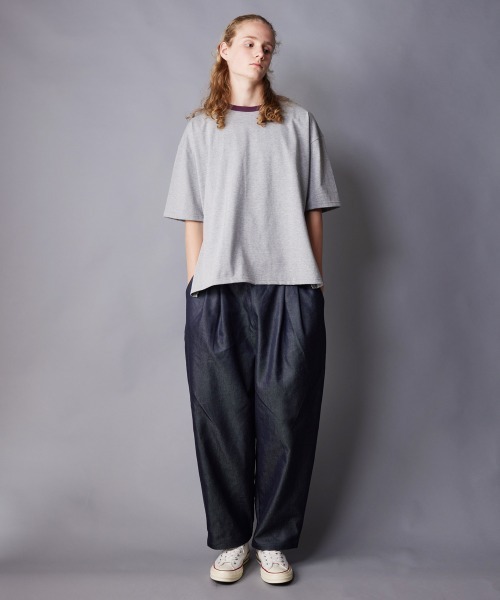 rehacer ジーンズ : Double Tuck Easy Denim Pants /ダブル