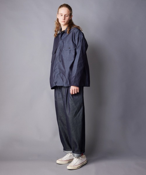 rehacer（レアセル） ジーンズ : Double Tuck Easy Denim Pants