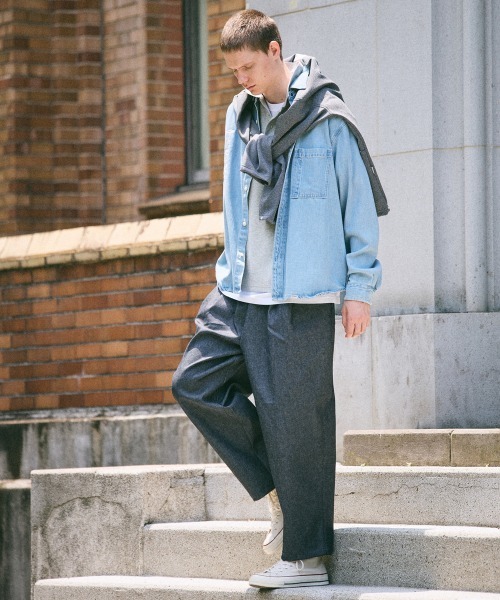 rehacer（レアセル） ジーンズ : Double Tuck Easy Denim Pants