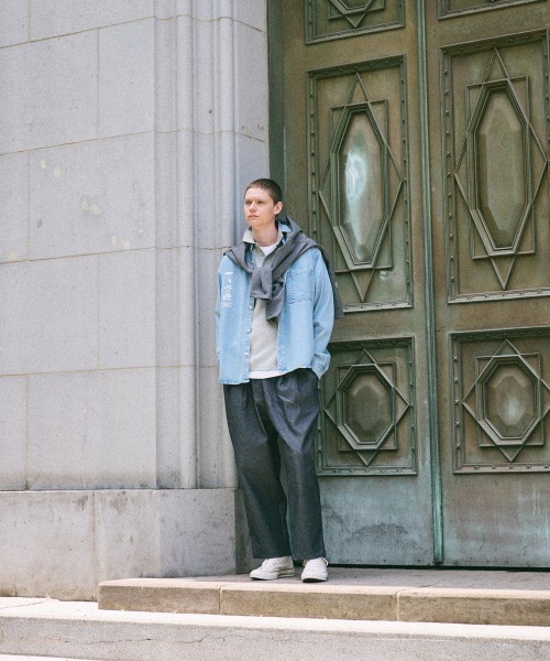 rehacer（レアセル） ジーンズ : Double Tuck Easy Denim Pants
