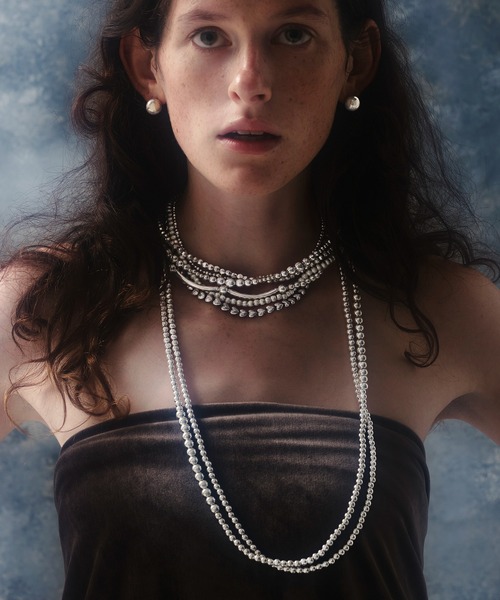 ネックレス 「quip queint」bowling tribe cutting necklace/ボウリング トライブ カッティング ネックレス Qの画像