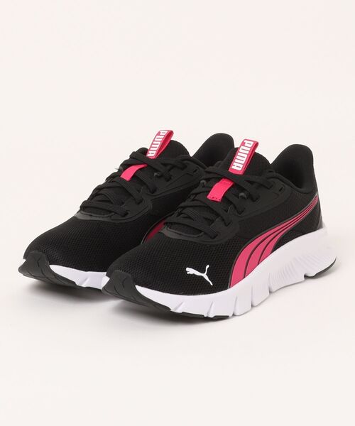 PUMA24.5cmスニーカーレディース 黒＆ピンクギザ付き PUMA24.5cmスニーカーレディース 黒＆ピンクギザ付き