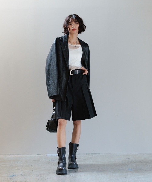 大特価 PAGEBOY ZOZOTOWN : レディース プリーツハーフパンツ パンツ 水着・ラッシュガード