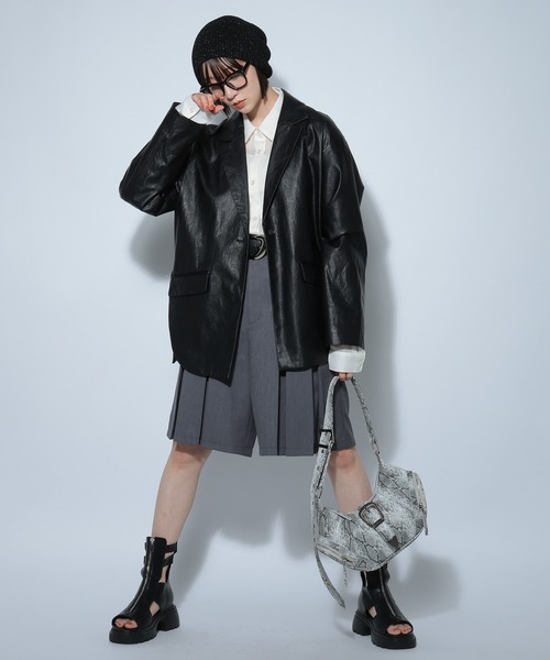 極美品♡プリーツプリーズ　ハーフパンツ　変形　　　切替え　黒　サイズ3 L 希少 PAGEBOY パンツ プリーツハーフパンツ レディース : ZOZOTOWN